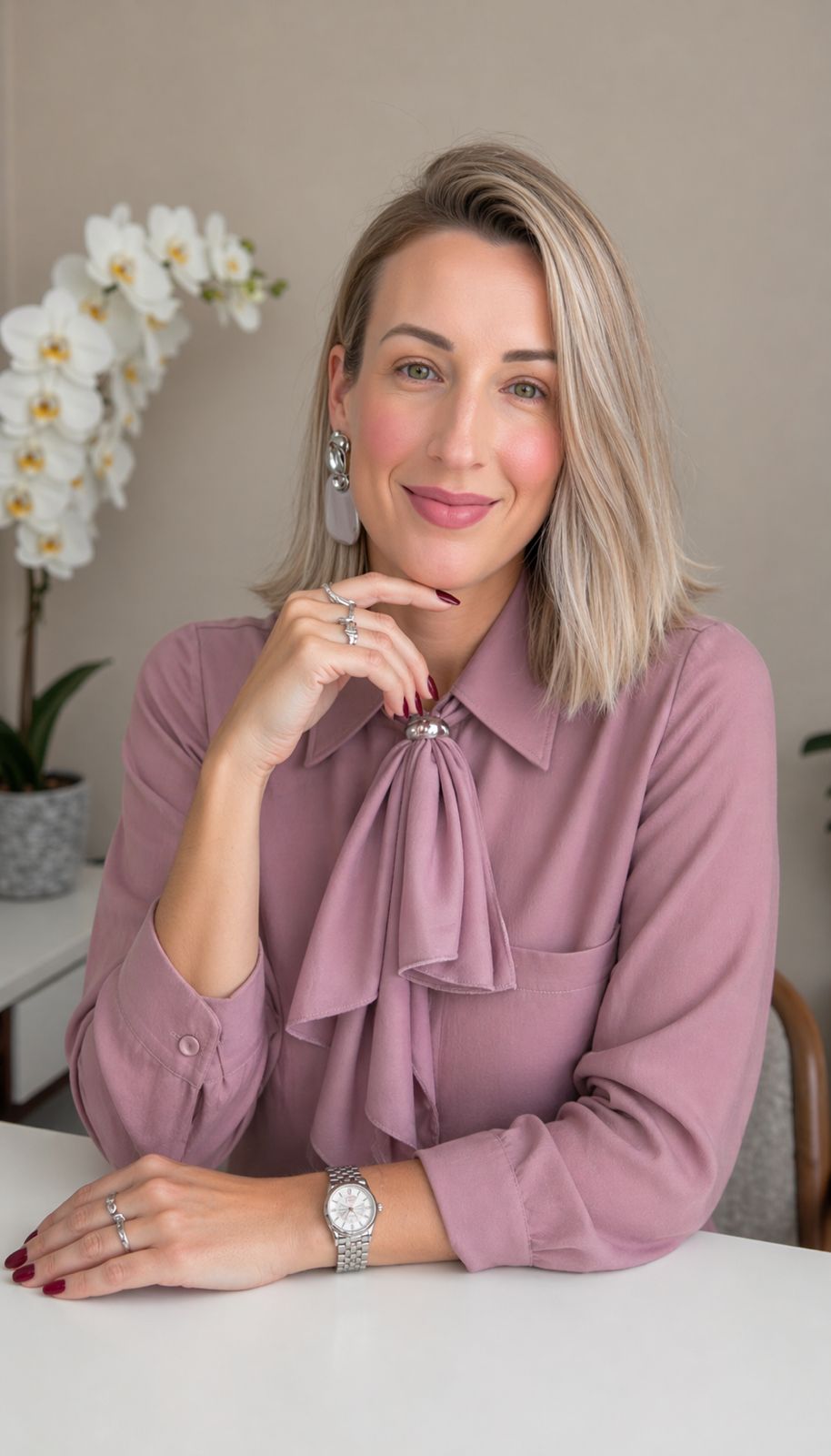 Dalyla Bernhardt em ambiente sofisticado